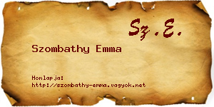 Szombathy Emma névjegykártya