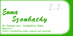 emma szombathy business card